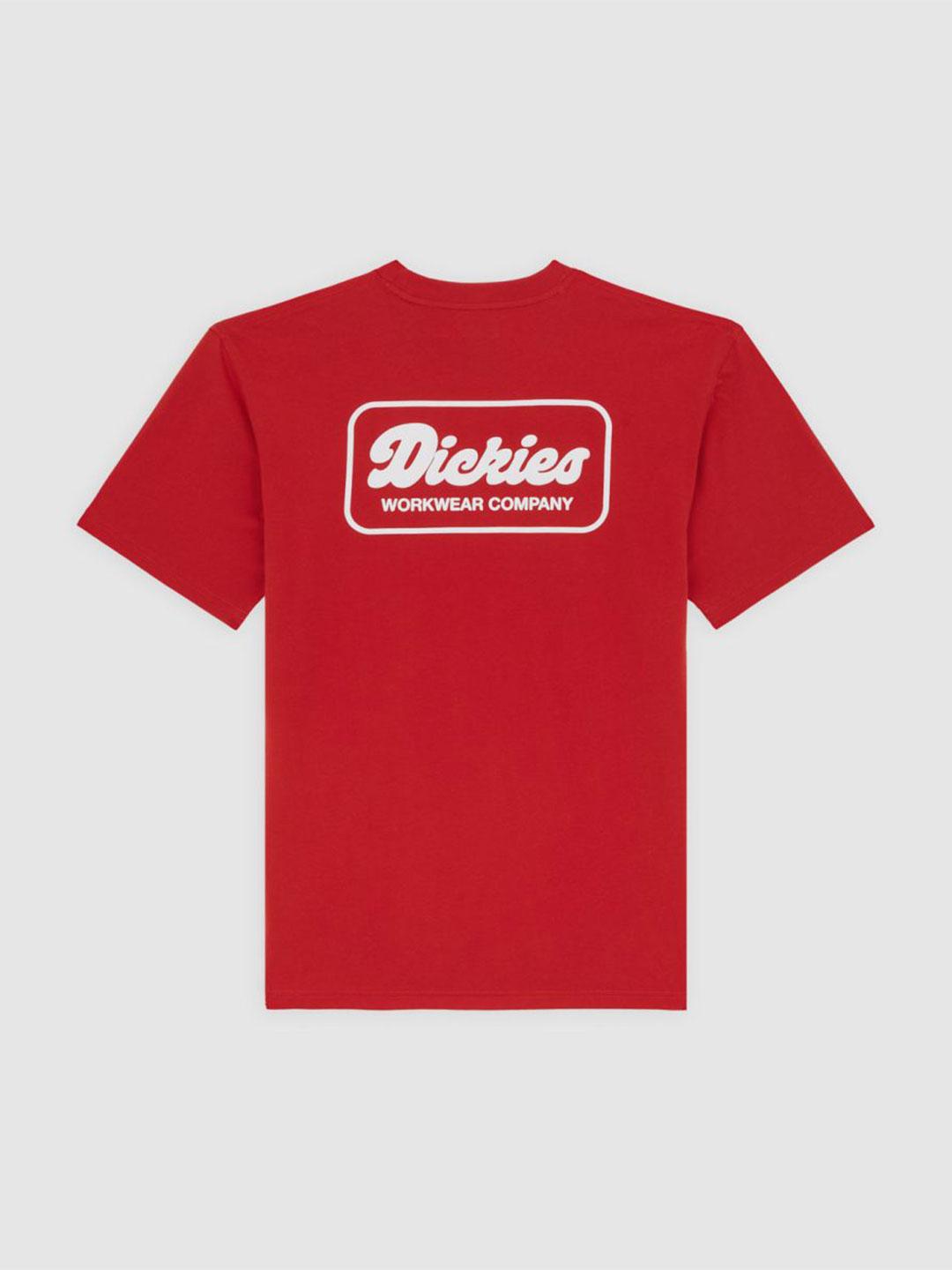 Dickies Lewistown t-shirt rosso logo bianco