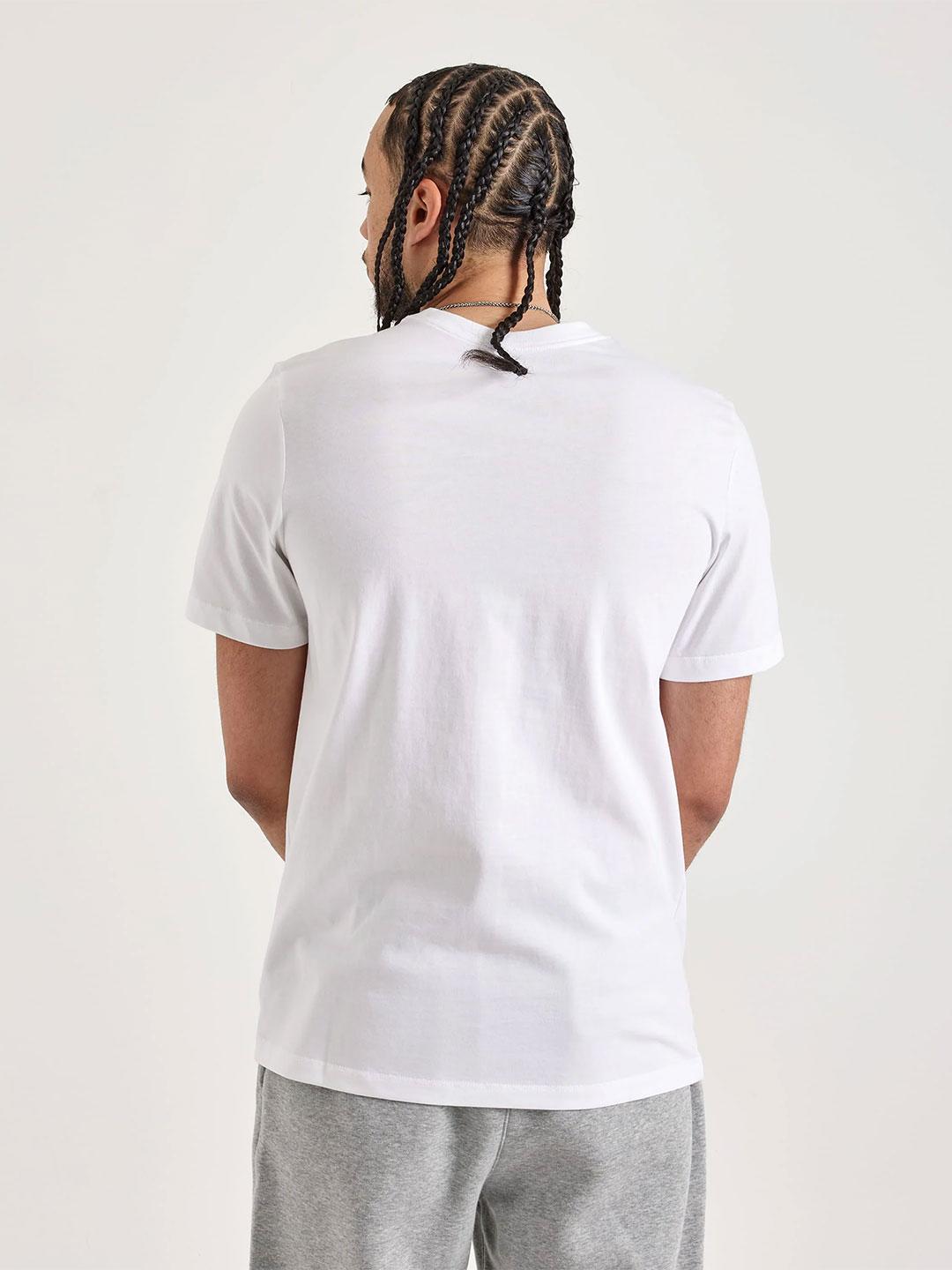 Nike t-shirt bianco con logo blu