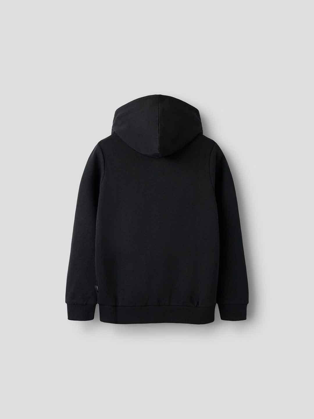 Name It felpa kids nero con zip e cappuccio