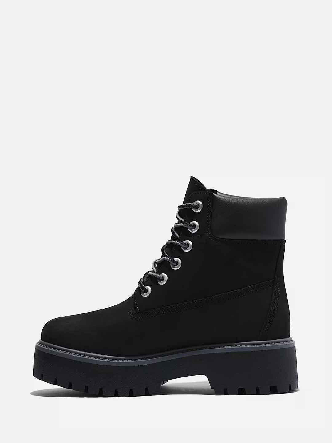Timberland Stone Street 6 Inch anfibio nero platform