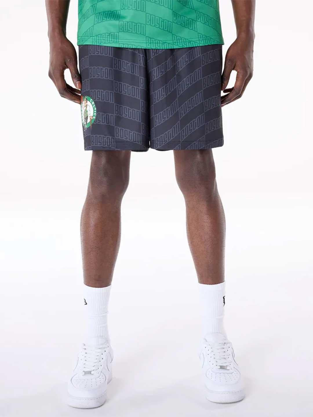 New Era bermuda nero e verde Boston Celtics