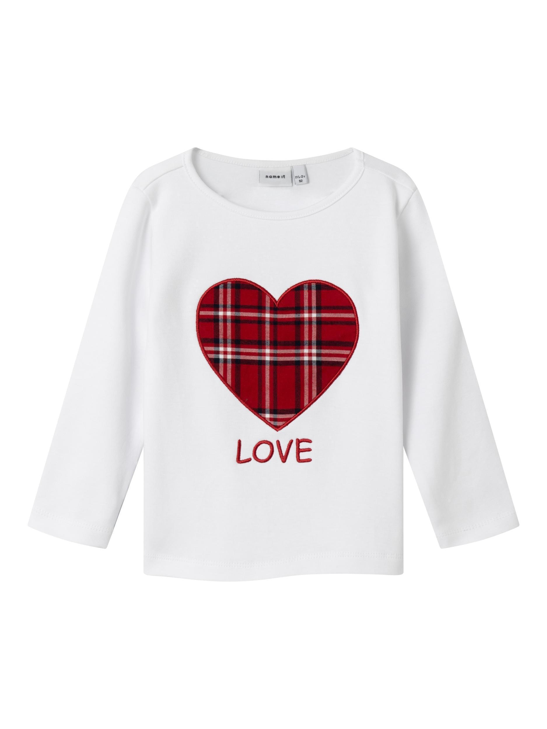 Name It maglia kids bianco con stampa cuore