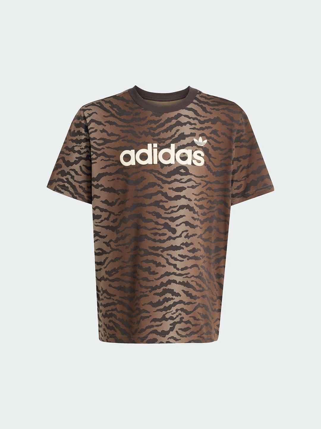 Adidas t-shirt kids marrone tigrato