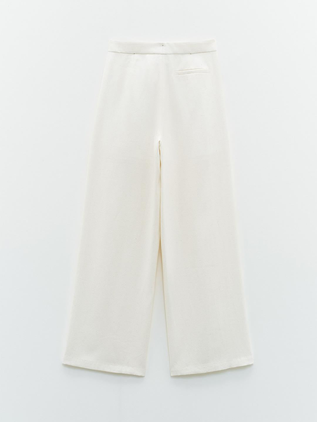 Eleh pantaloni panna con cintura