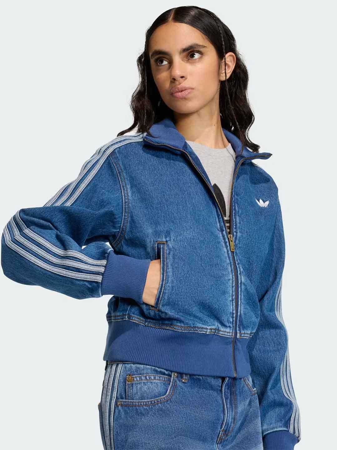 Adidas Firebird felpa in jeans