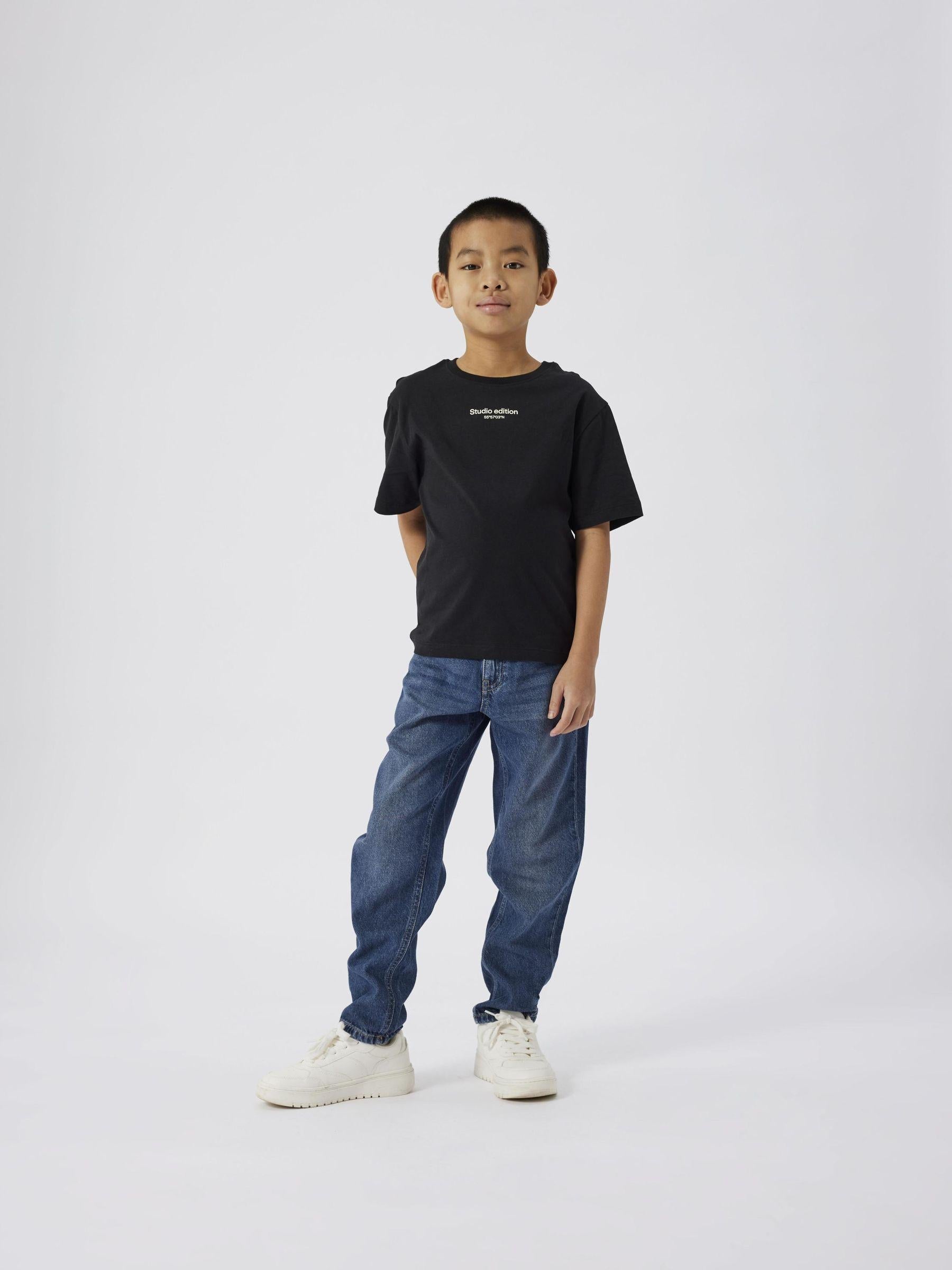 Name It t-shirt kids nero grafica studio edition
