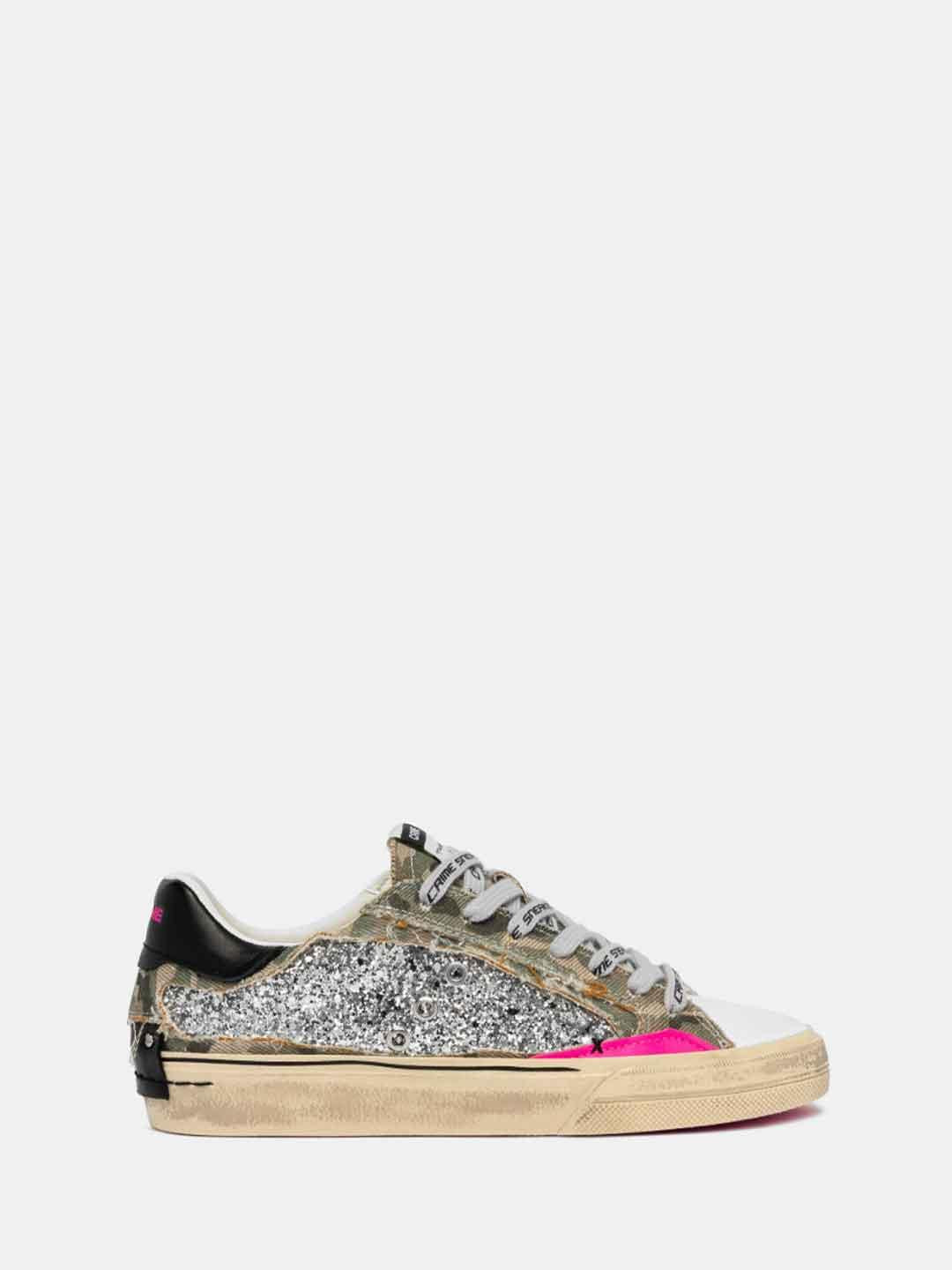 Crime Decostructed sneakers verde militare