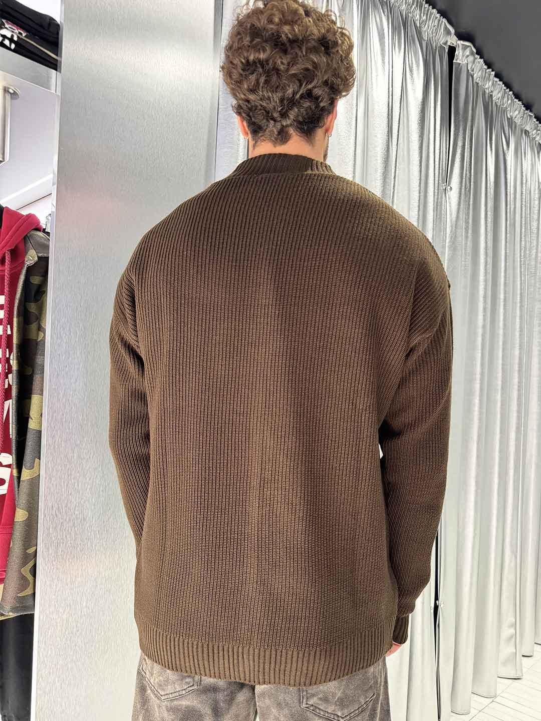 All Or Nothing maglione marrone con zip