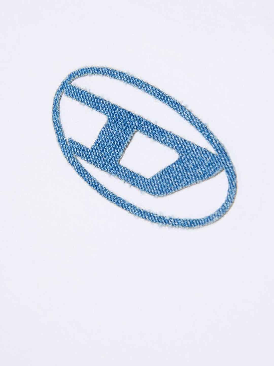 Diesel Tlogy t-shirt bianco con logo piccolo