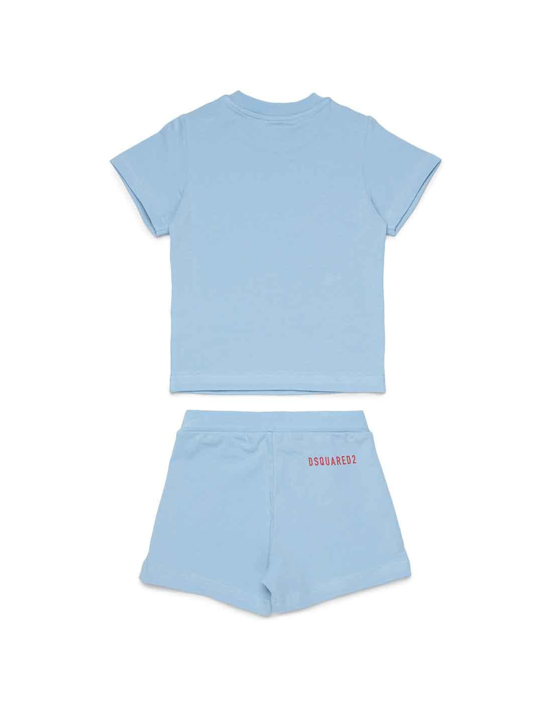 Dsquared 2 coordinato kids celeste