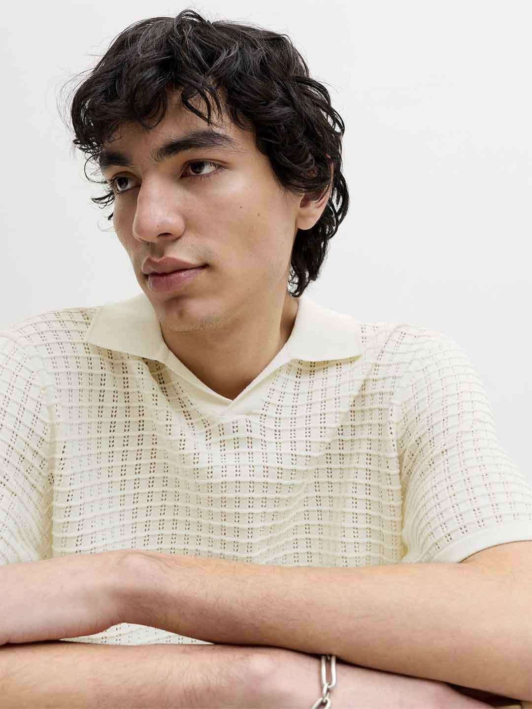Jack & Jones polo panna in maglia