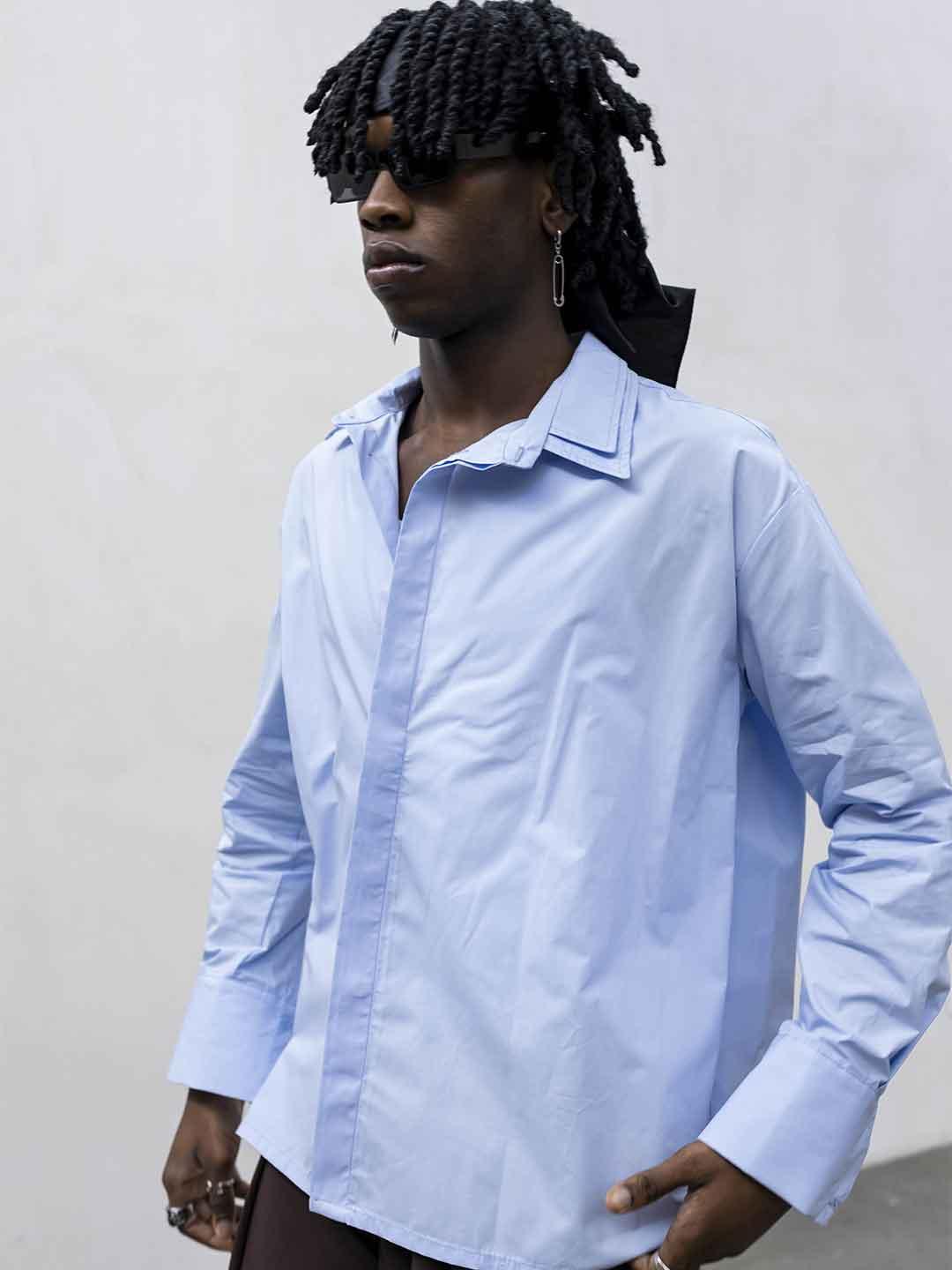 Tokyo camicia celeste doppio colletto