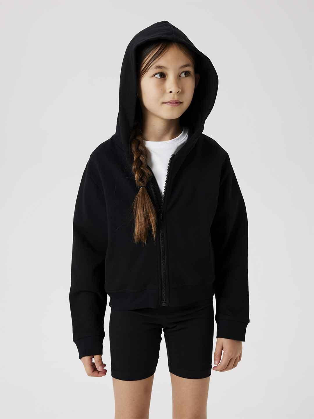 Name It felpa kids nero con zip e cappuccio