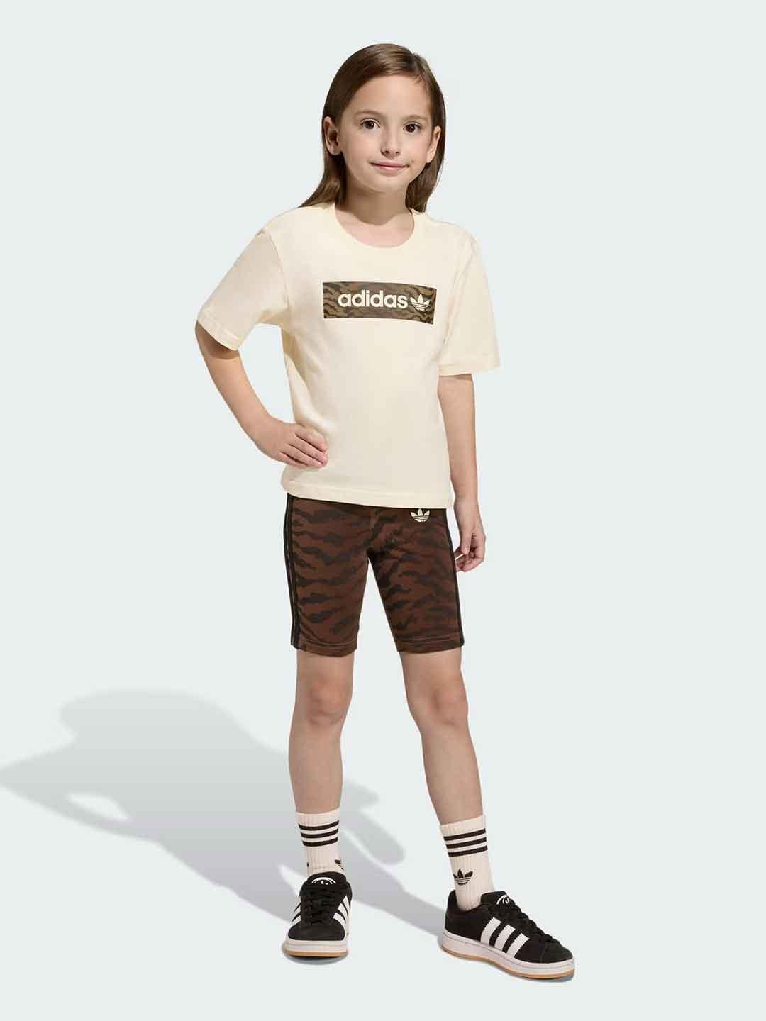 Adidas coordinato kids panna tigrato