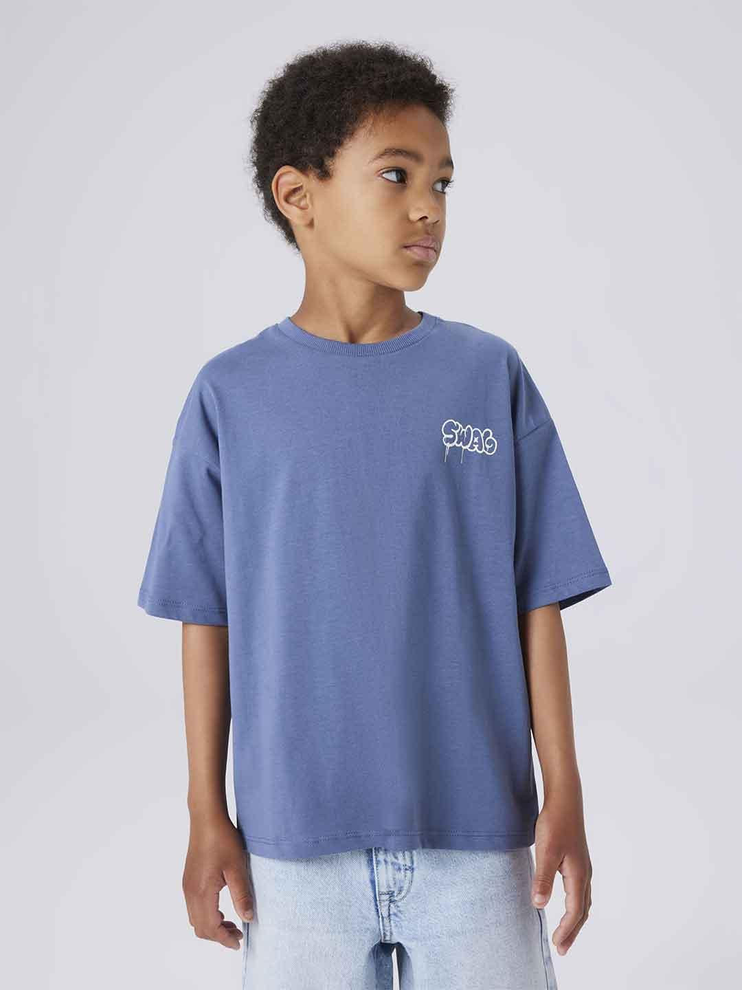Name It t-shirt kids blu con stampa Swag