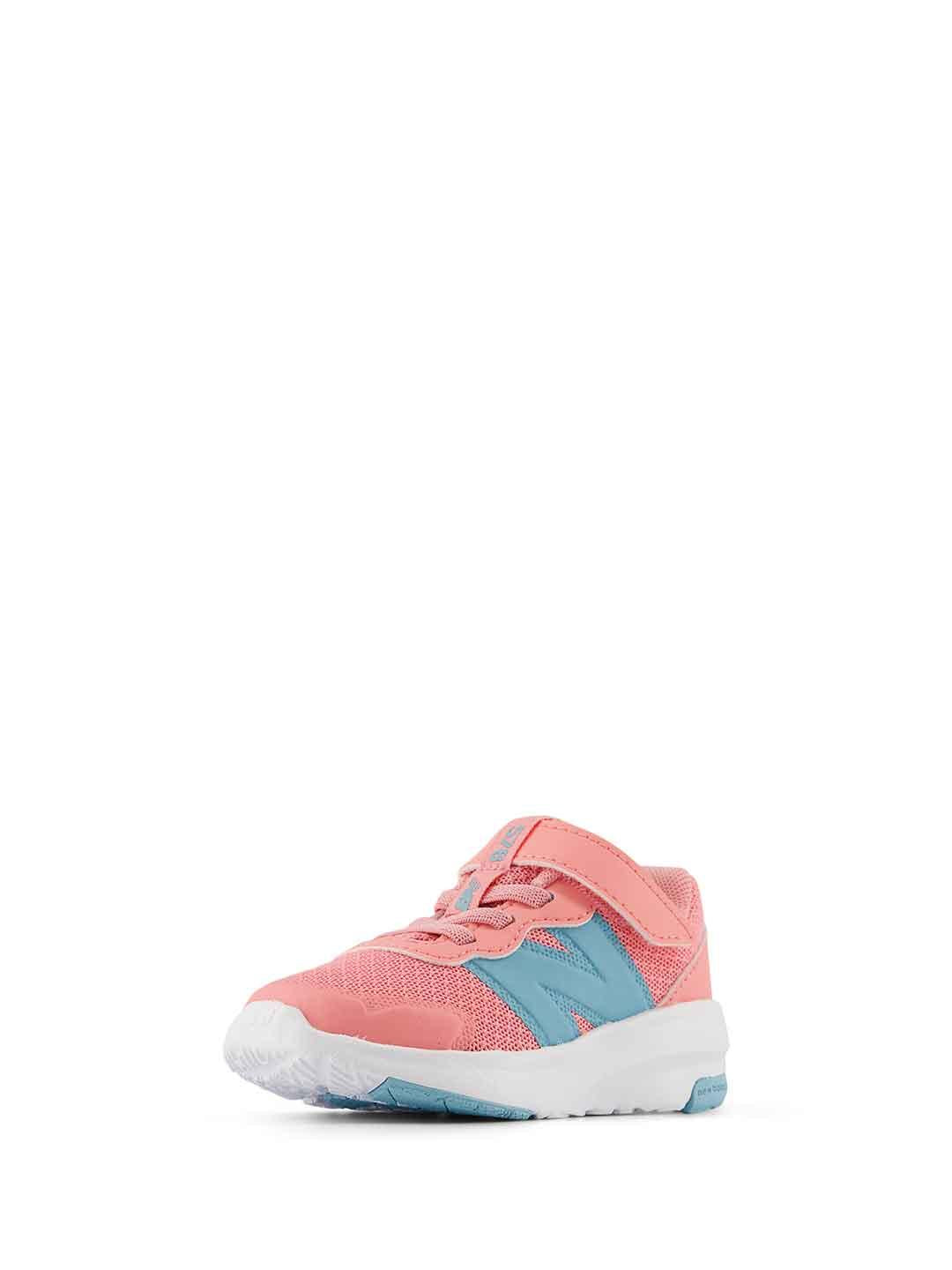 New Balance 578 sneakers kids rosa con logo celeste
