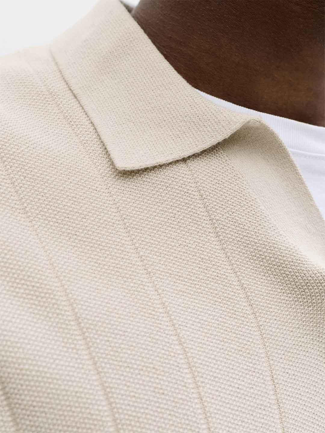 Jack & Jones polo beige in maglia