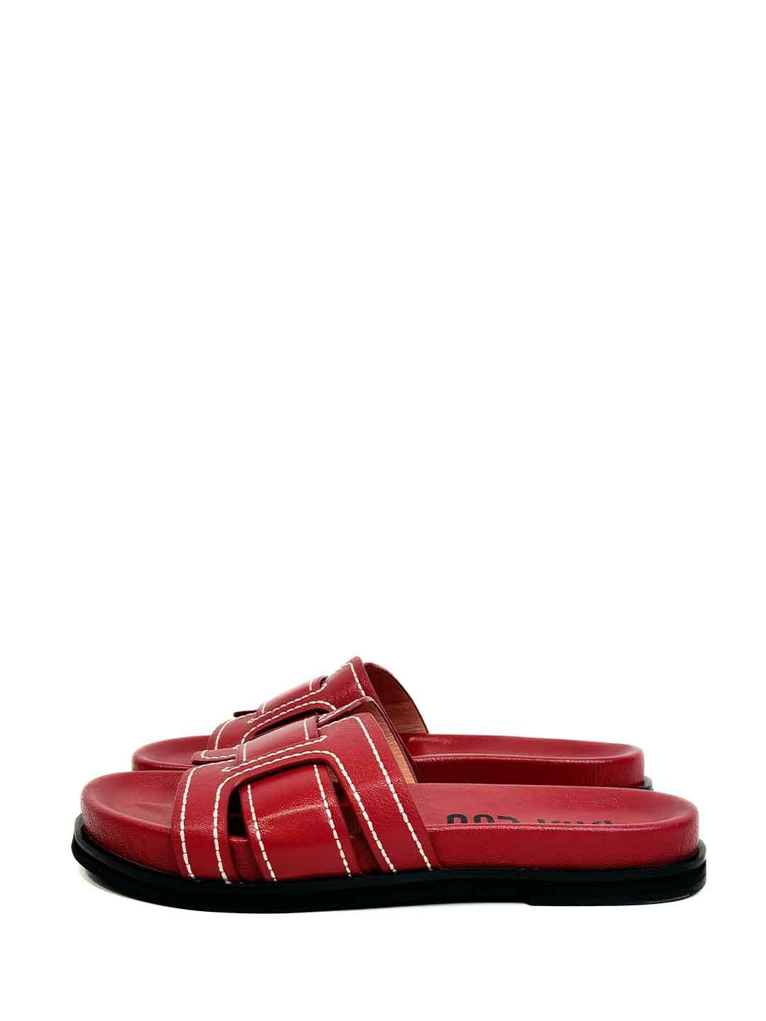 Bibi Lou Mindy sandali rosso con cuciture