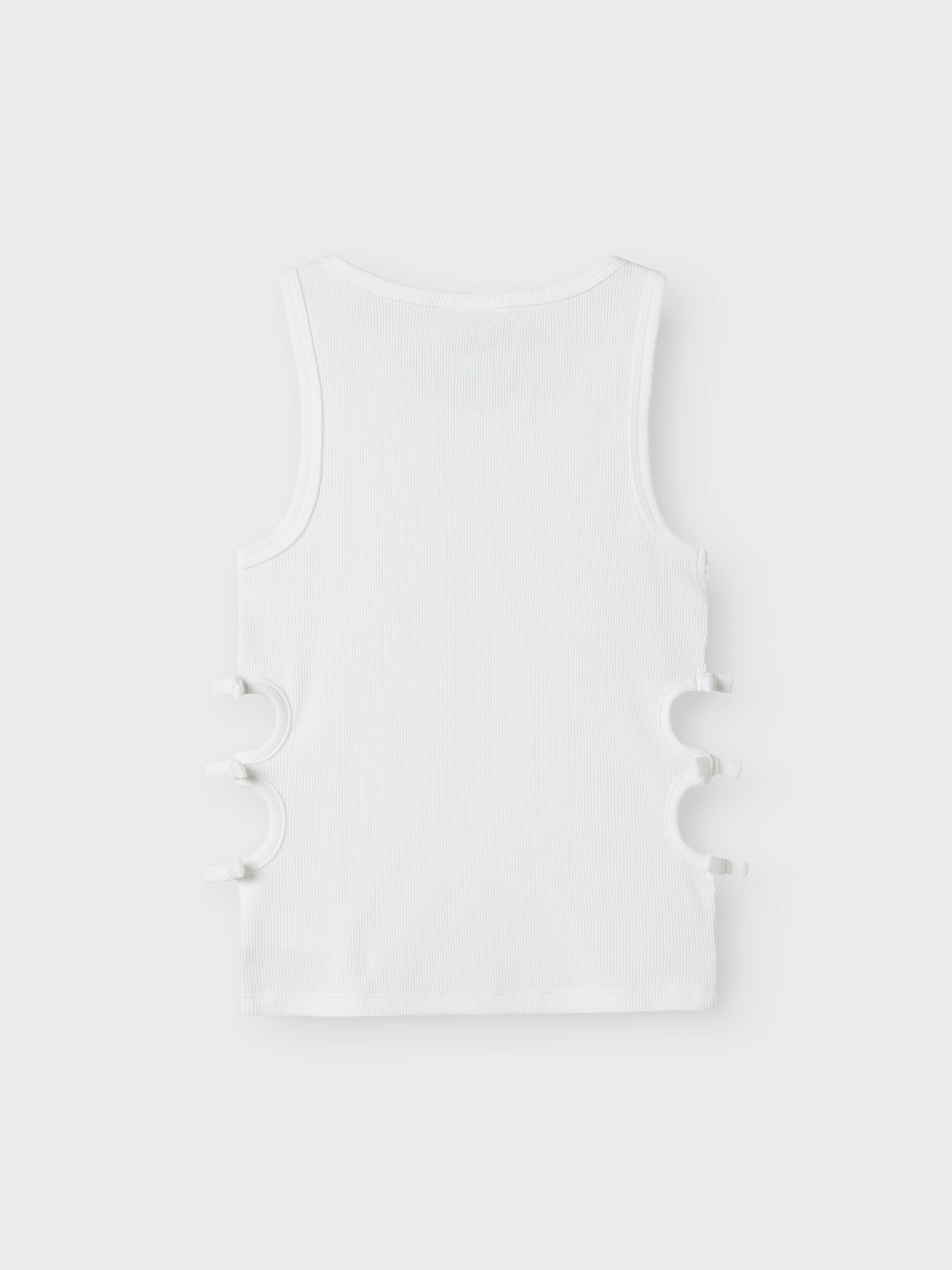 Name It canotta kids bianco cut out con fiocchi
