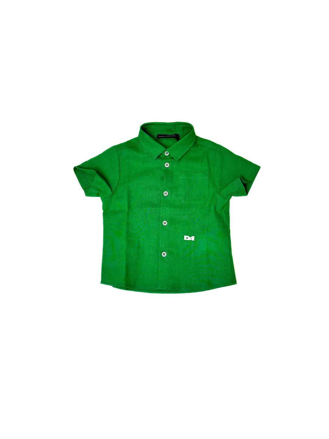 Daniele Alessandrini camicia kids verde con taschino