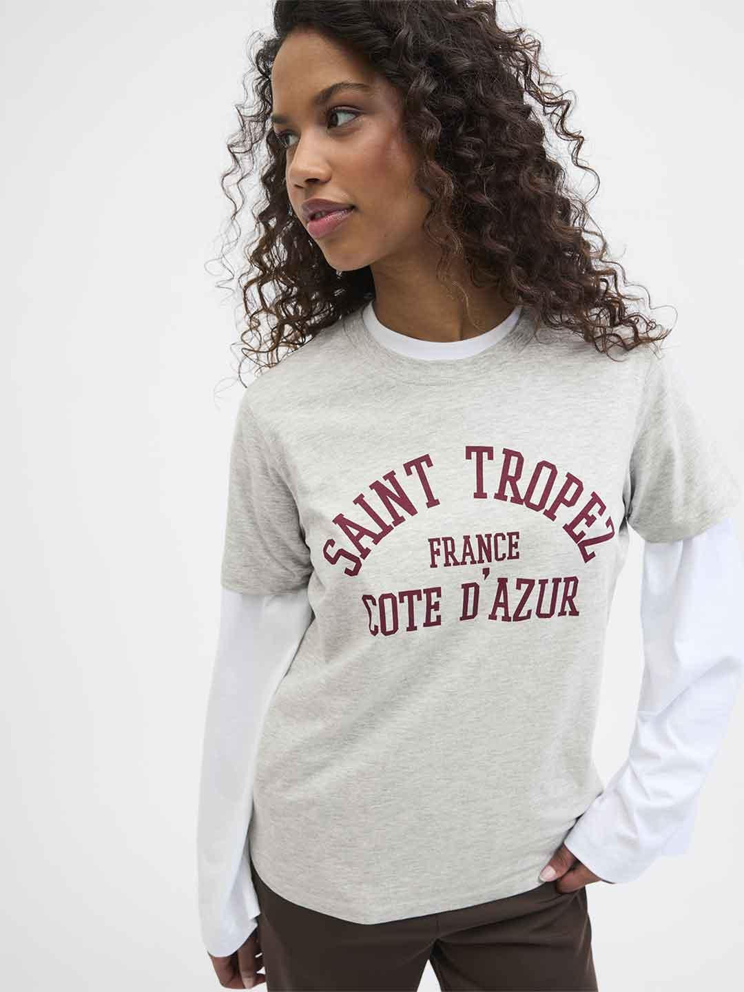 JJXX t-shirt girgio con stampa bordeaux