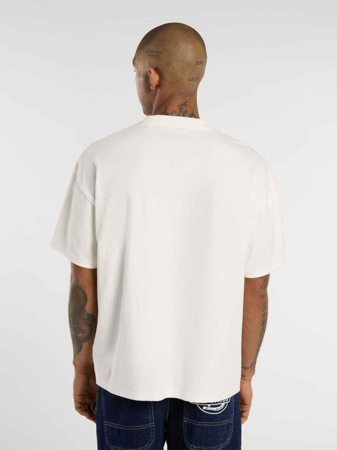 Dickies Forth Shaw t-shirt panna con logo blu