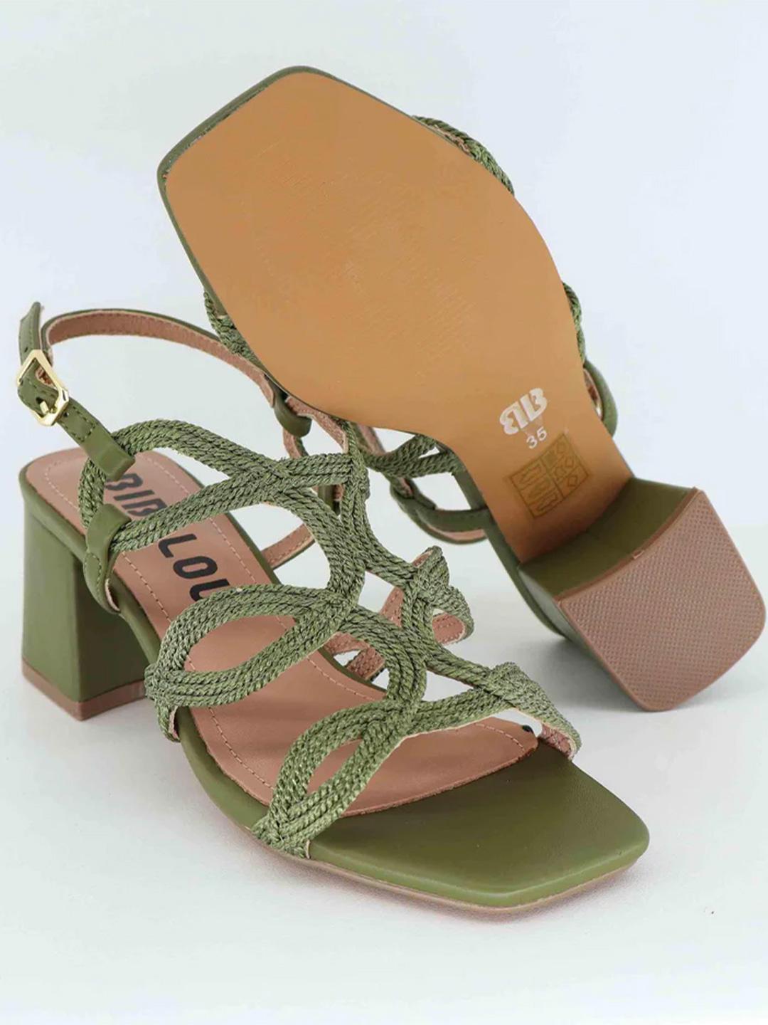 Bibi Lou Jane sandali verde in corda