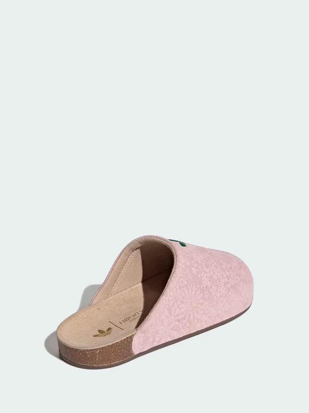 Adidas Adimule sabot rosa con logo verde
