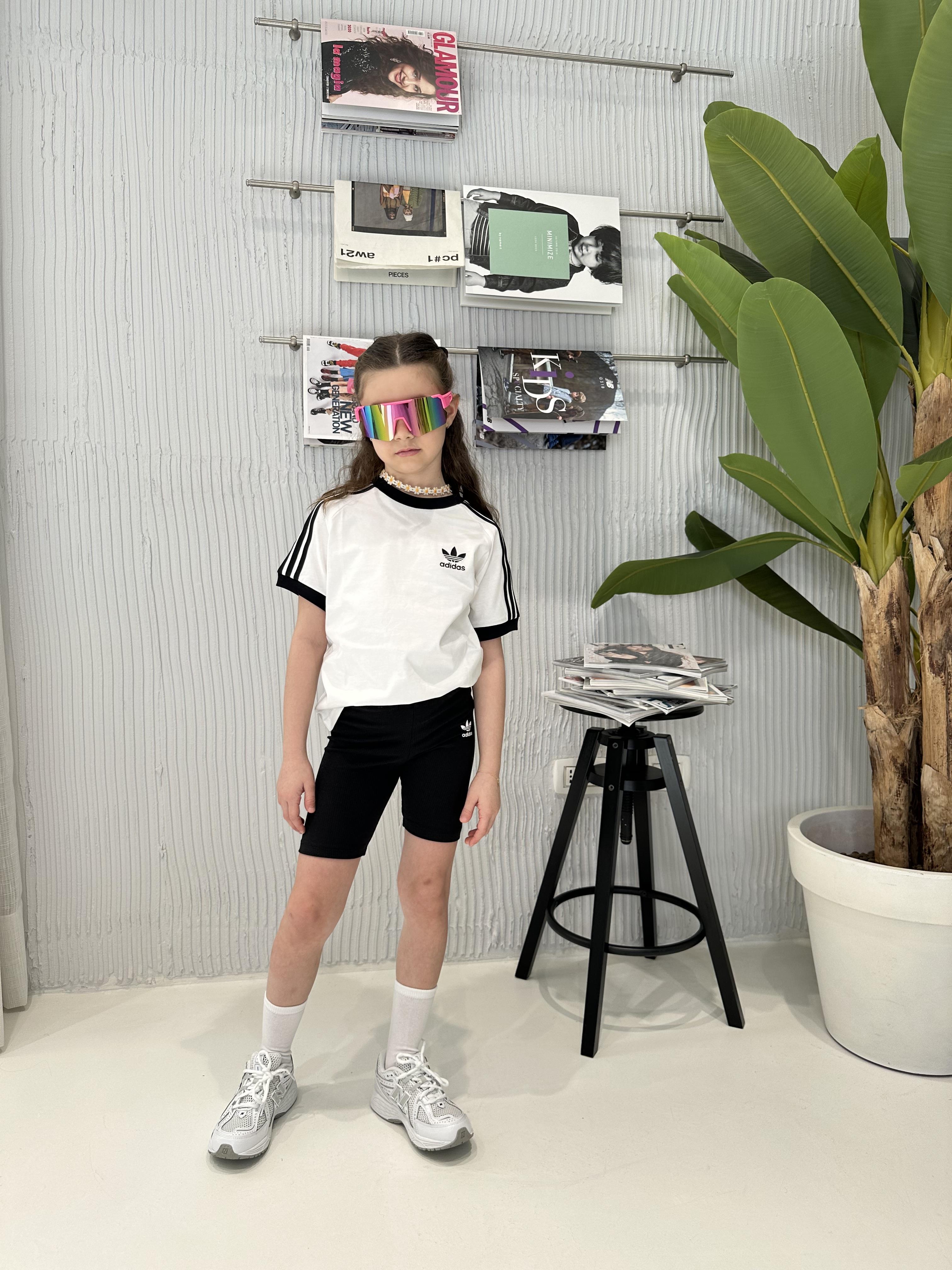 Adidas Adicolor t-shirt kids bianco e nero