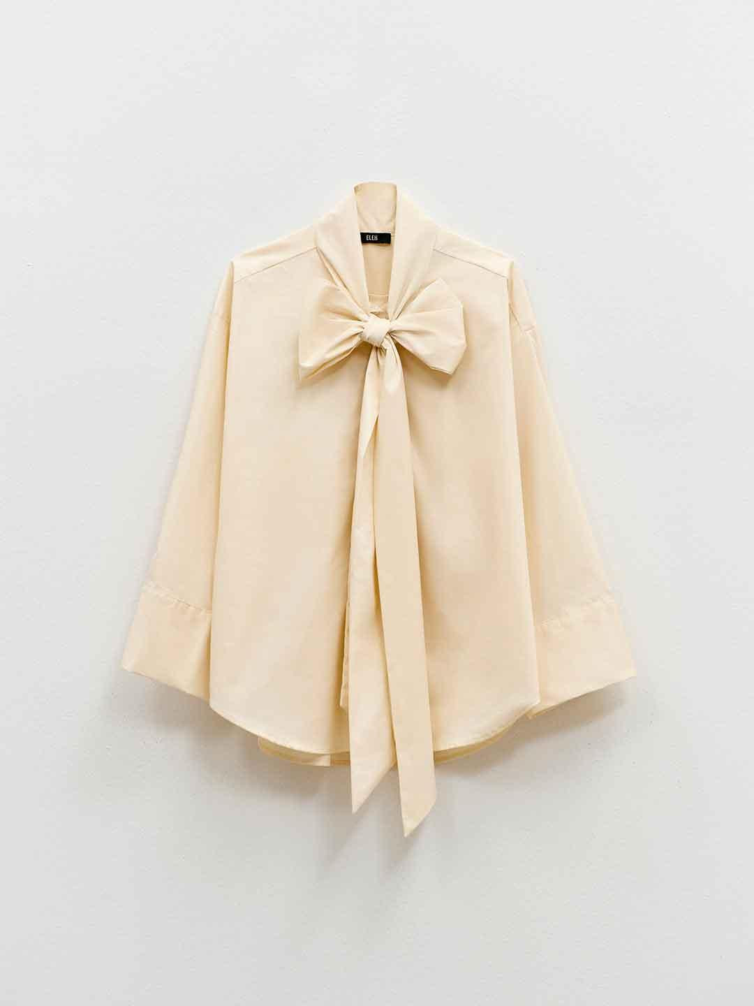 Eleh camicia panna con fiocco