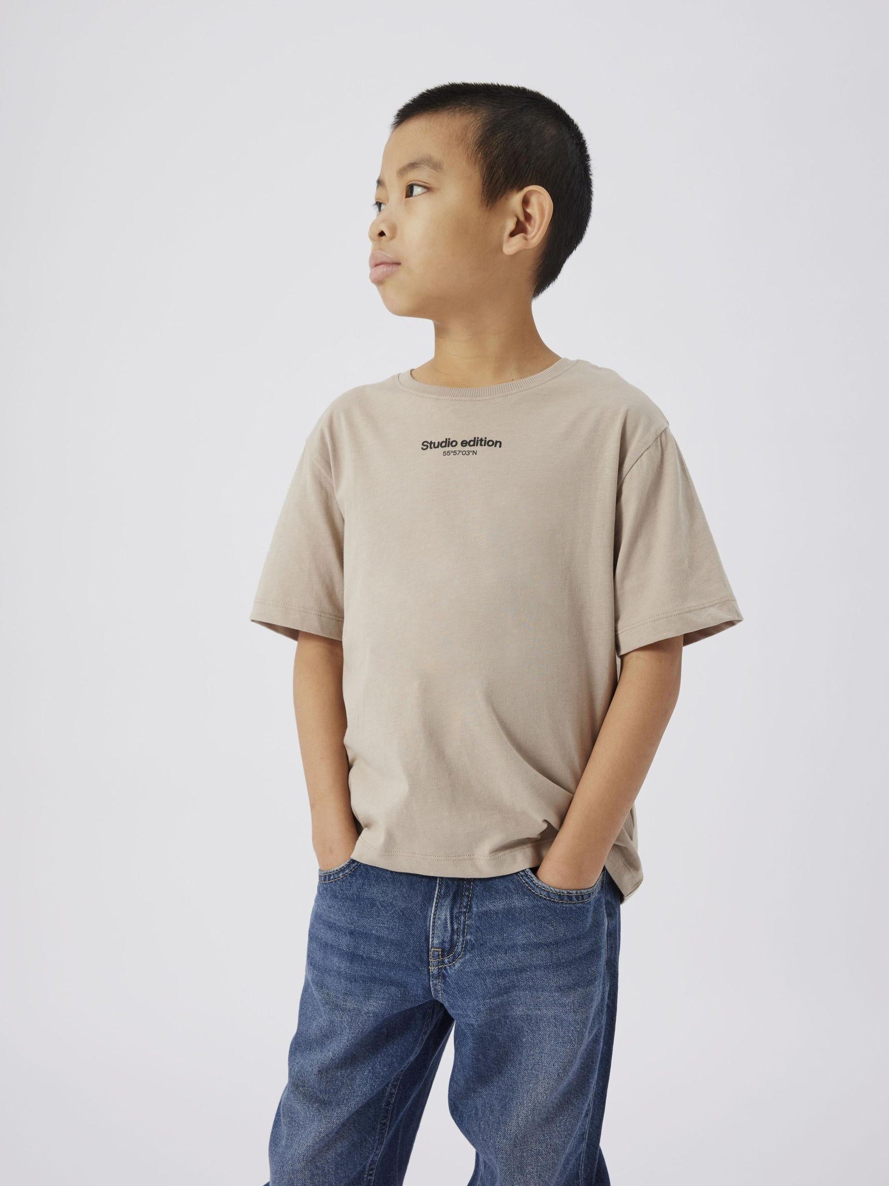 Name It t-shirt kids beige grafica studio edition