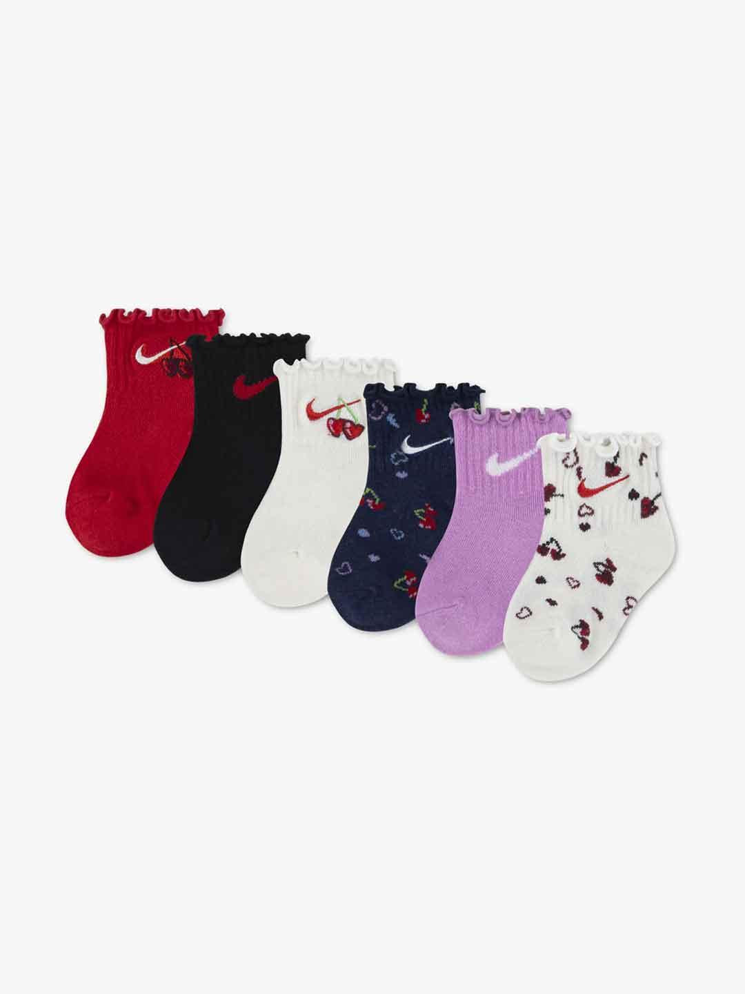 Nike calzini kids rosso con ciliegie set da 6 paia