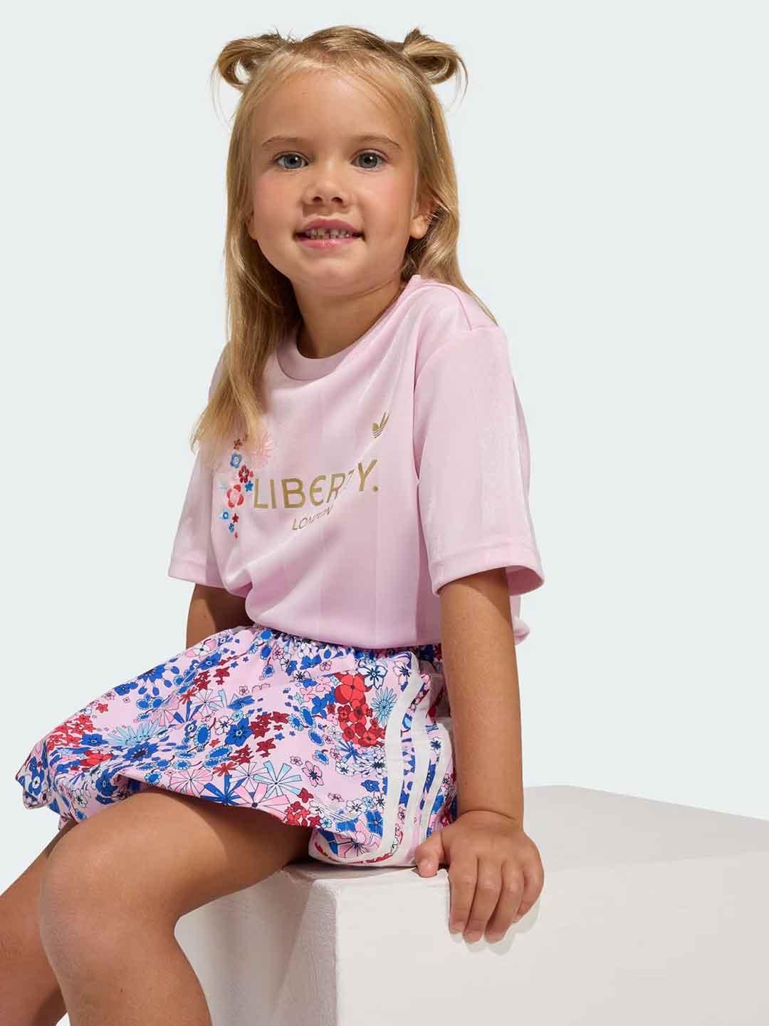 Adidas X Liberty London coordinato kids rosa<BR/>