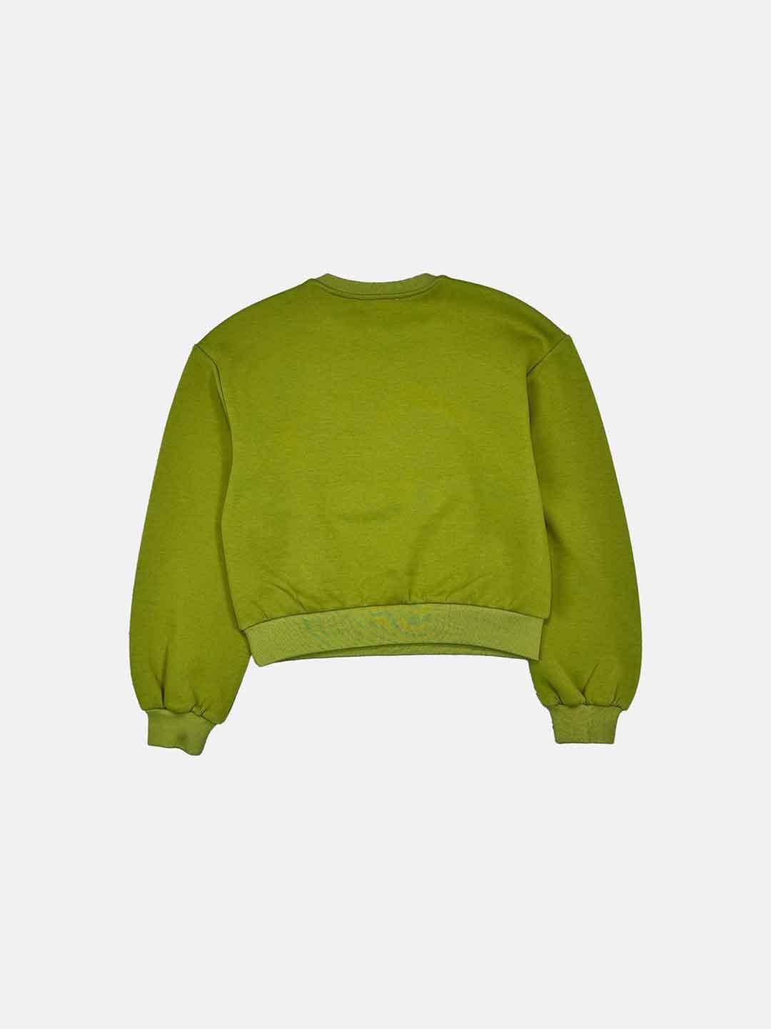 Twinset felpa kids verde con logo