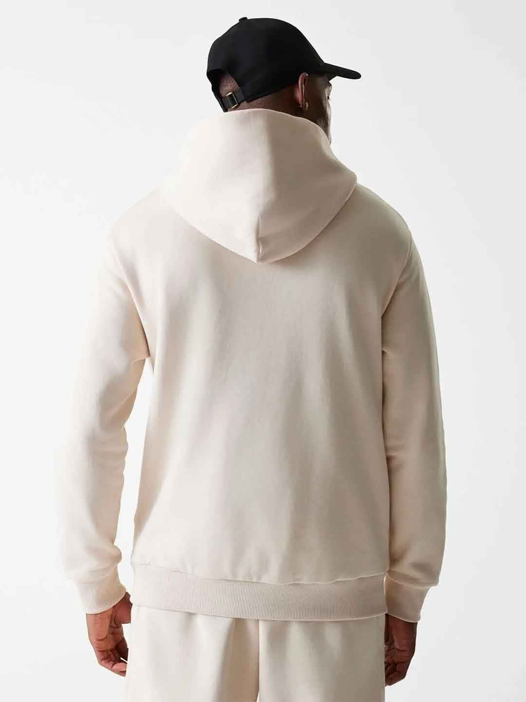 New Era felpa panna over con cappuccio