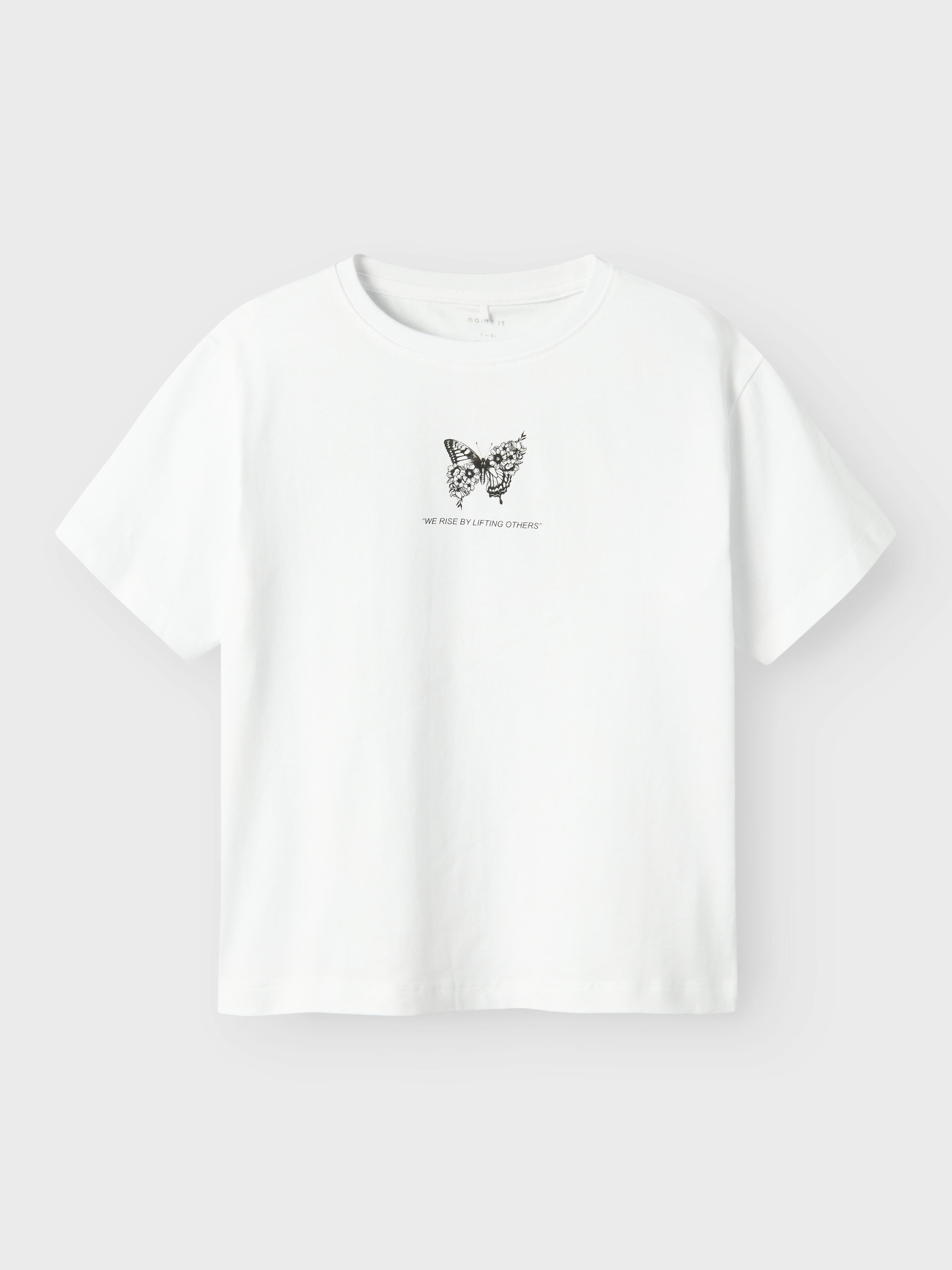 Name It t-shirt kids bianco con farfalla nero