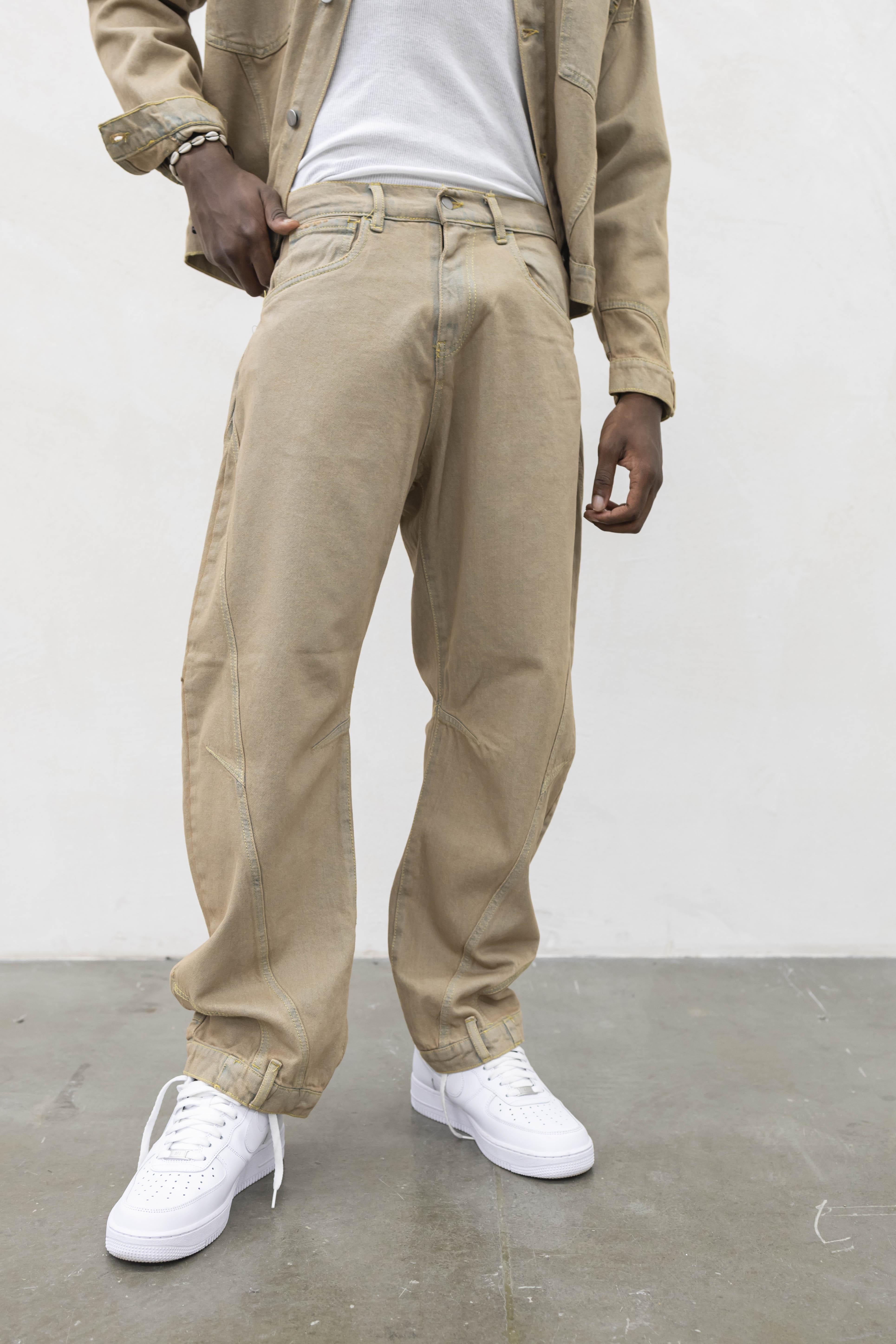 Present Day coordinato beige in denim