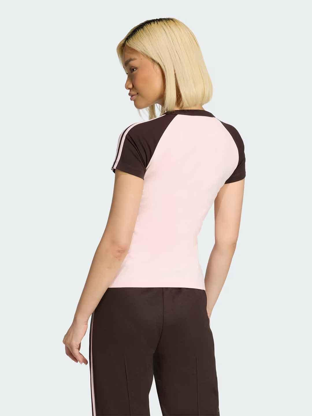 Adidas t-shirt rosa e marrone