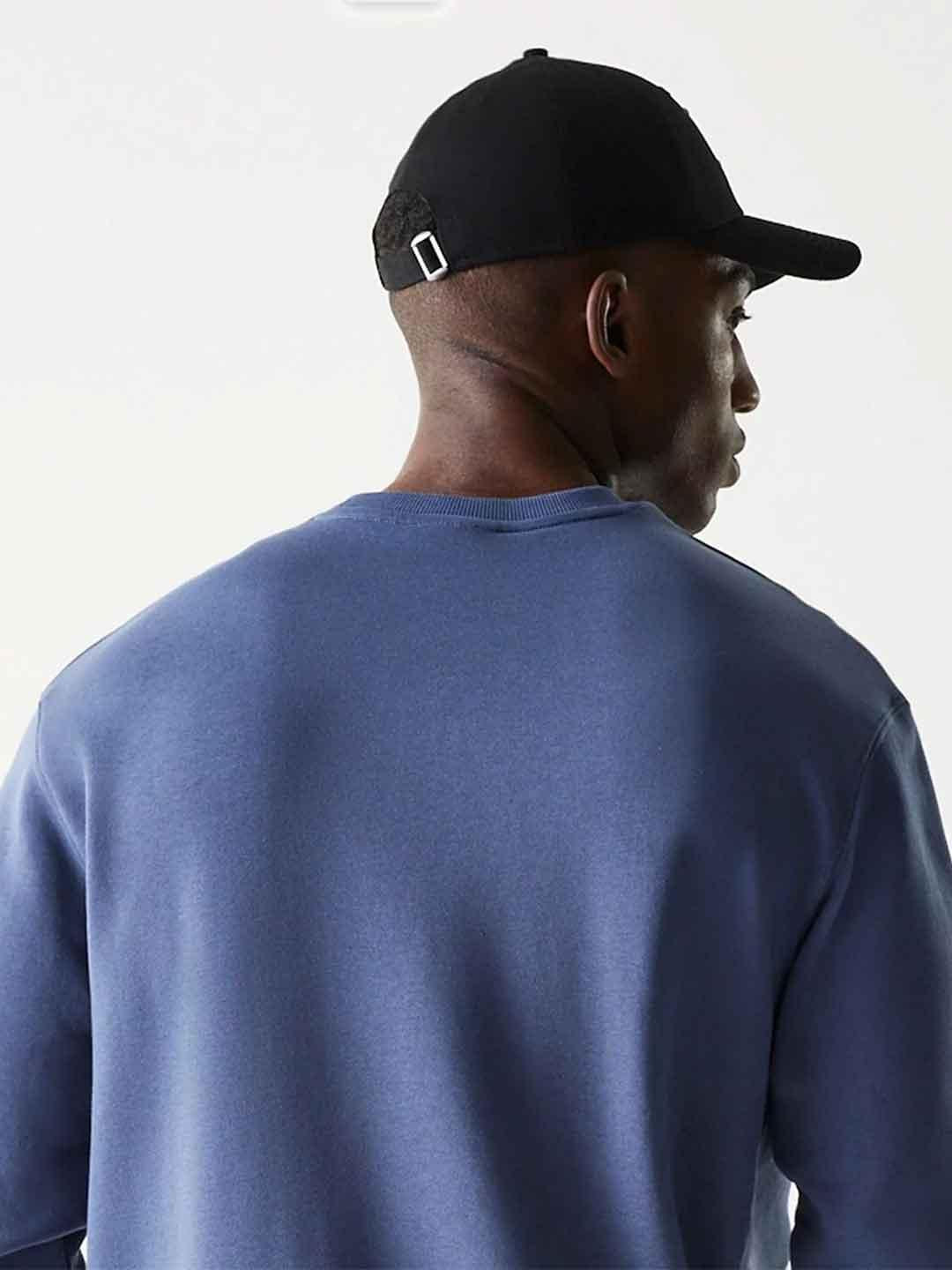 New Era felpa celeste con logo azzurro