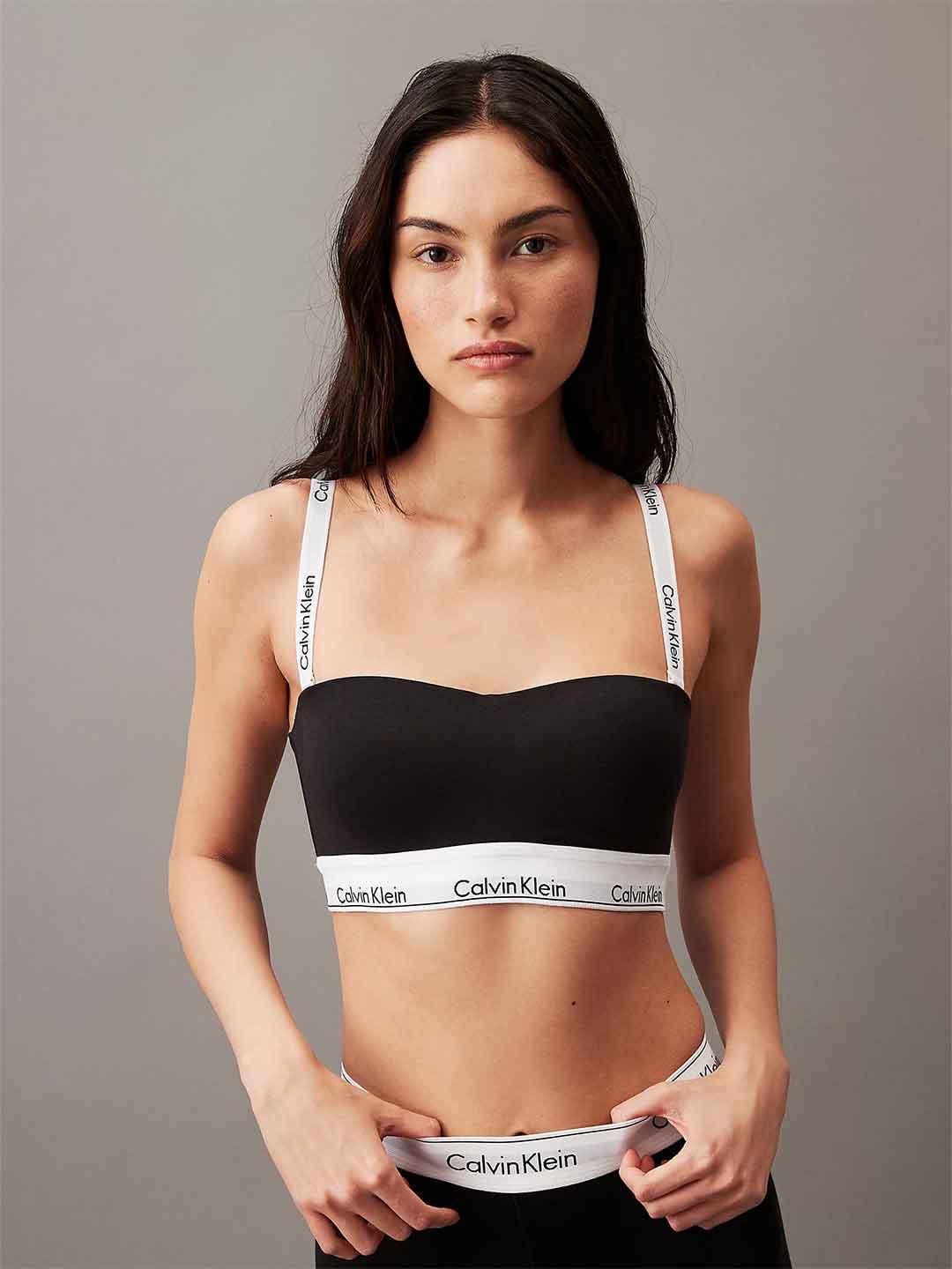 Calvin Klein top nero con coppe