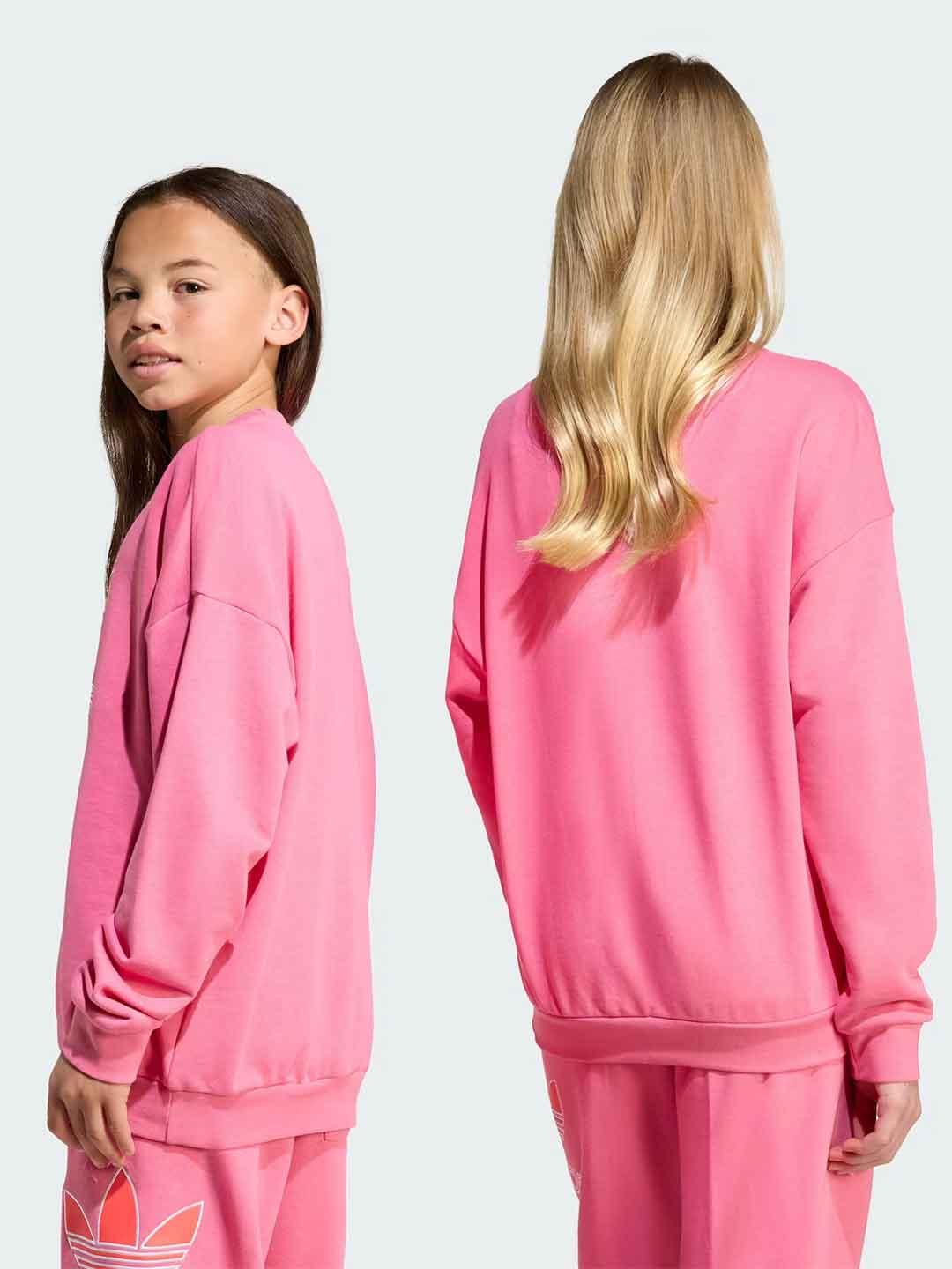 Adidas felpa kids rosa girocollo