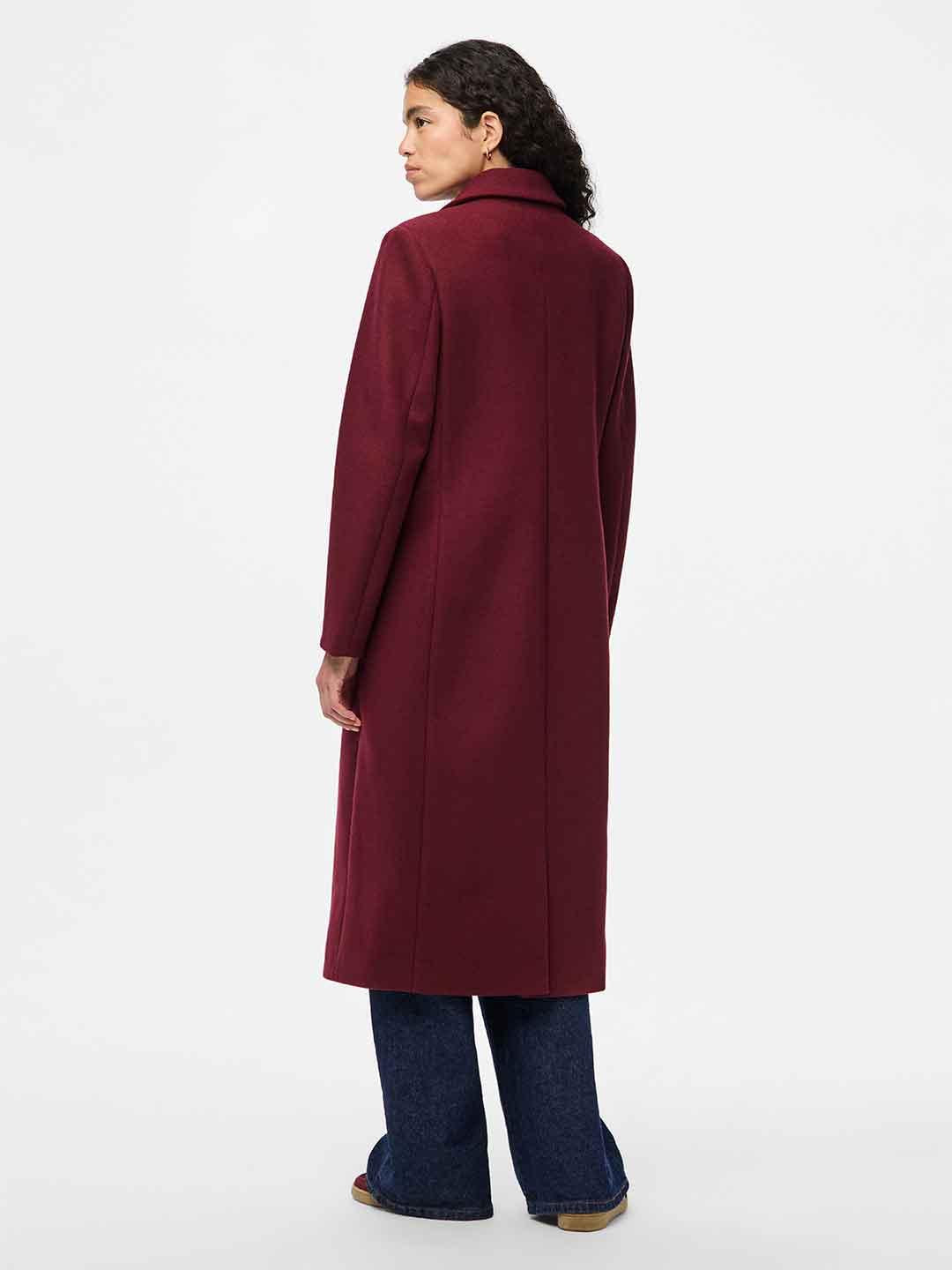 Pieces cappotto bordeaux lungo