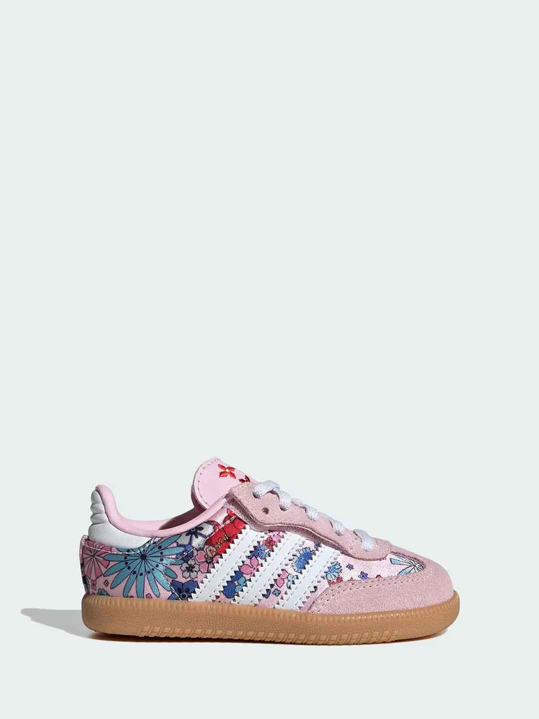 Adidas Samba OG sneakers kids rosa con fiori