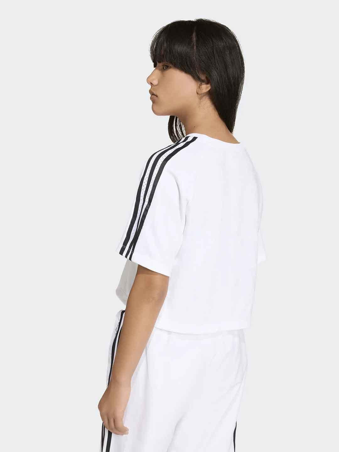 Adidas t-shirt kids bianco crop