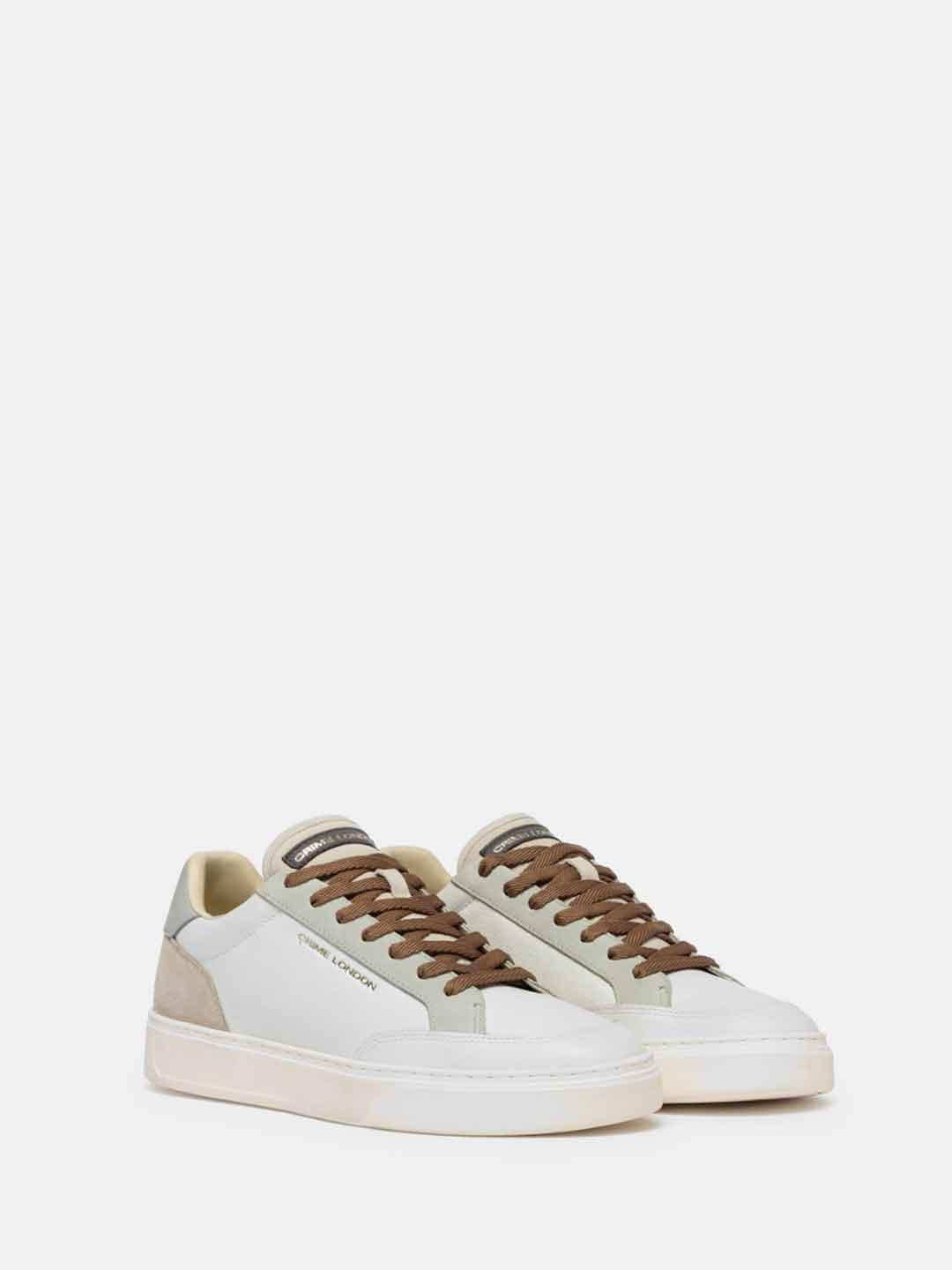 Crime Eclipse sneakers bianco con tab grigio