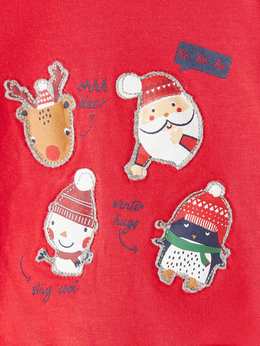 Name It felpa rossa con soggetti di natale neonati