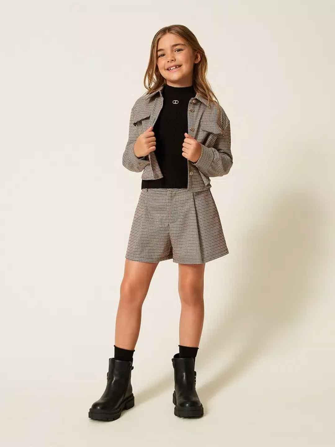 Twinset shorts kids a fantasia in pied-de-poule