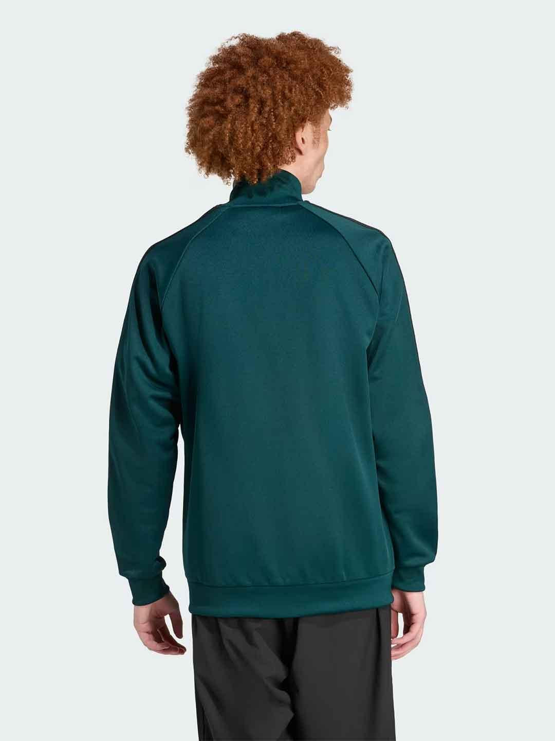 Adidas felpa verde con logo nero