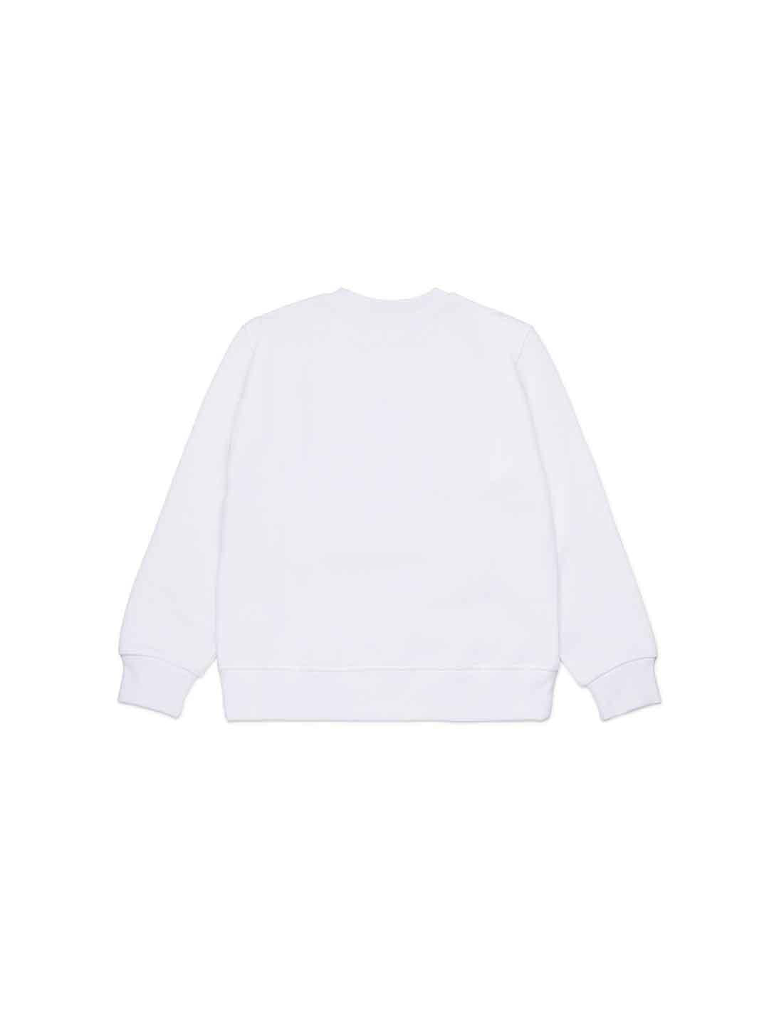 Dsquared 2 felpa kids bianco con logo rosso