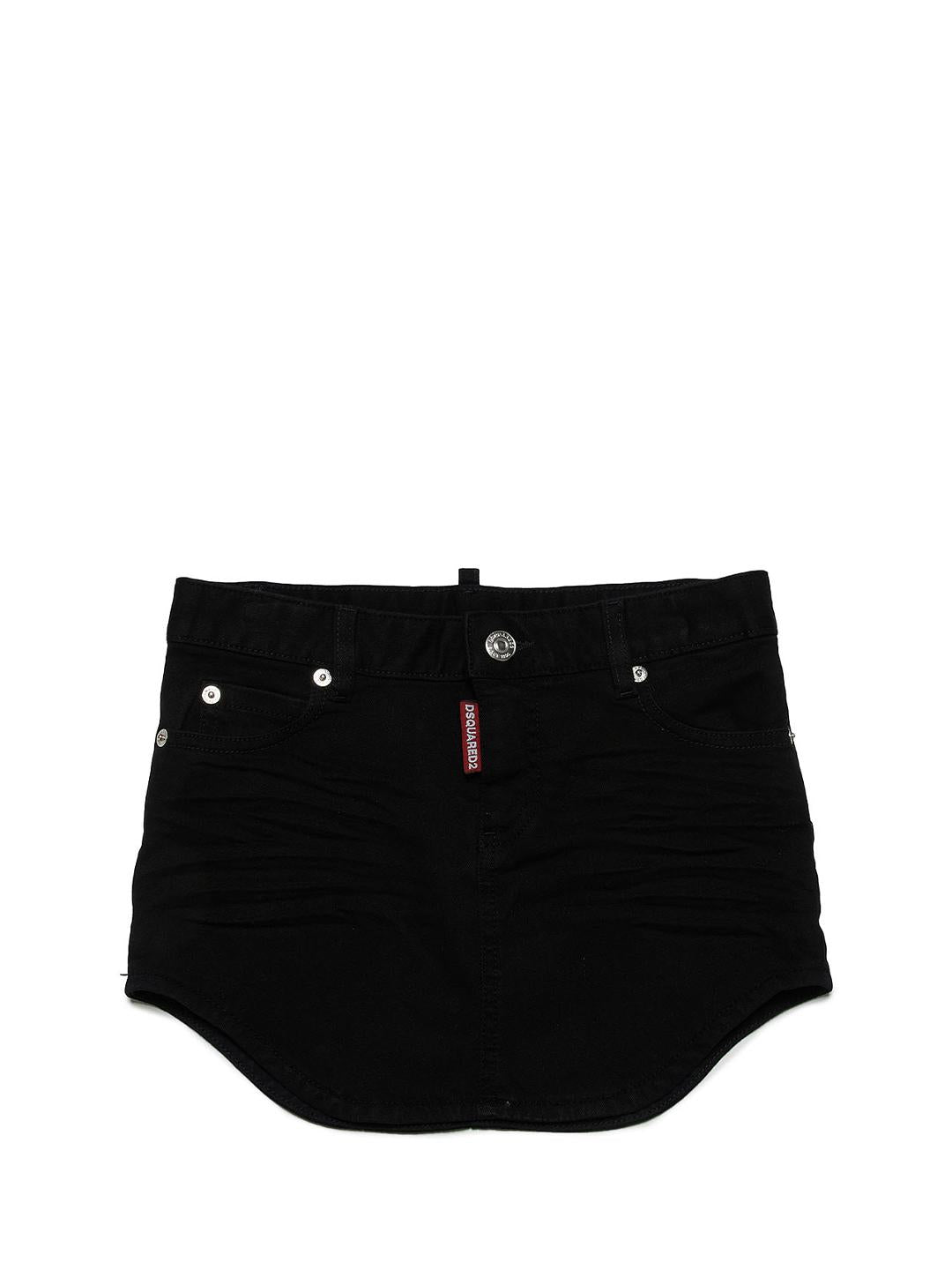 Dsquared 2 gonna kids nero con fondo asimmetrico